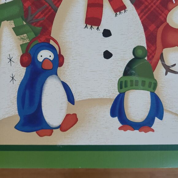 Holiday Time Vinyl Holiday Placemats Snowman And Penguin Print Set Of Four - Picture 4 of 10